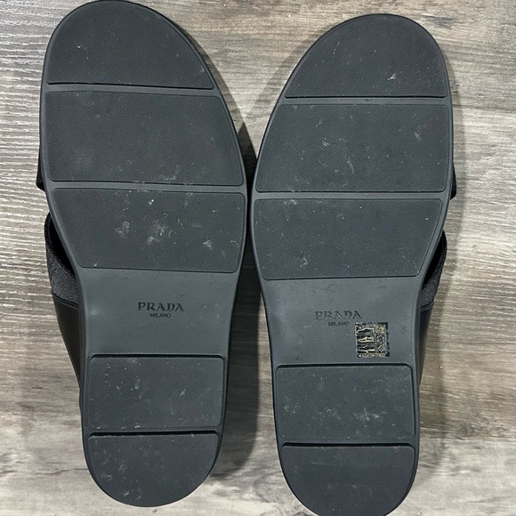 Prada Men's Nastro Web Logo Slides Sandals - Picture 15 of 16